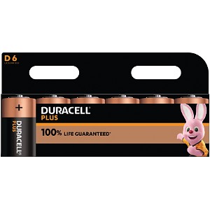 Duracell Plus Power D-cel alkaline (6 st)