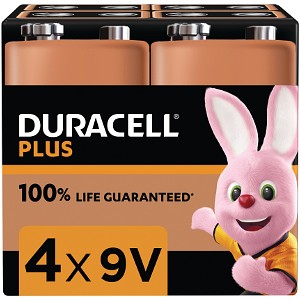 Duracell Plus Power 9V alkaline (4 st)