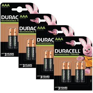 Duracell AAA Stay Charged 750 mAh oplaadbaar (16 st)