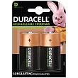 Duracell Rechargeable D Size X2