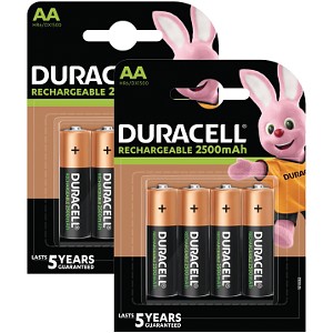 Duracell PreCharged AA DuraLock 2400mAh oplaadbaar (8 st)