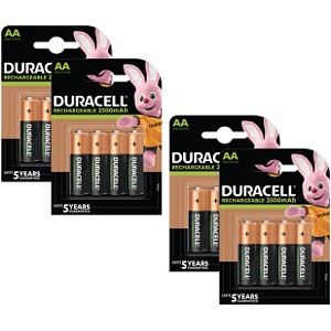 Duracell PreCharged AA DuraLock 2500mAh oplaadbaar (16 st)