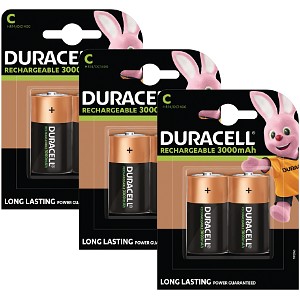 Duracell Supreme C-cel 2200 mAh oplaadbaar (6 st)