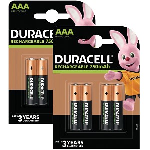 Duracell Stay Charged AAA 750 mAh oplaadbaar (8 st)