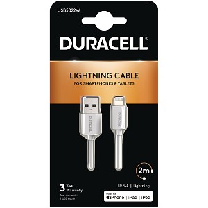 Duracell 2 meter USB-A naar Lightning-kabel