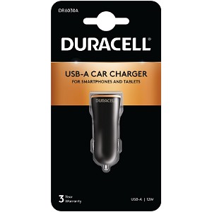 Duracell 12W Single USB-A In-Car Charger