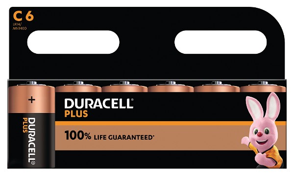 Duracell Plus Power C-cel alkaline (6 st.)