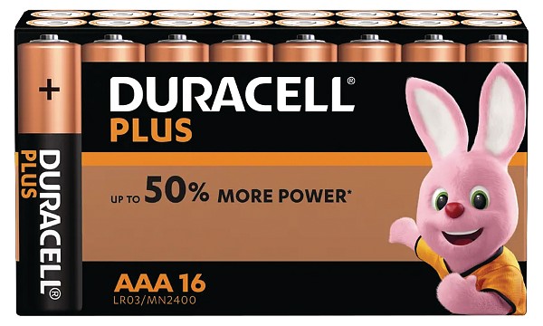 Duracell Plus AAA 16 stuks