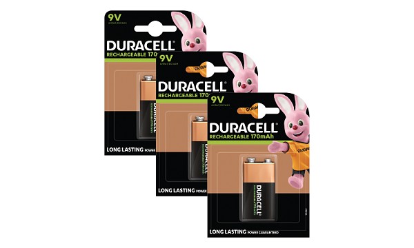 Duracell oplaadbare 9V batterij x 3