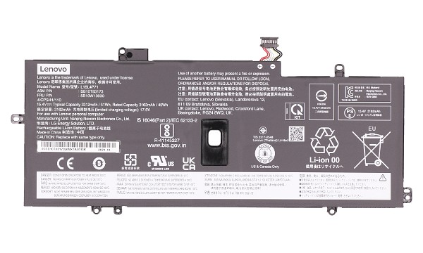 ThinkPad X1 Carbon (7th Gen) 20R1 Batterij (4 cellen)